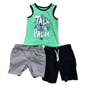 Bundle of 3 Sz 4 Toddler Boys Outfits 2 Shorts with 1 Tank Top Levis Epic Thread